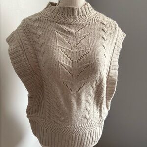 Wit & Wisdom Mock Neck Knit Sweater Vest, Size M